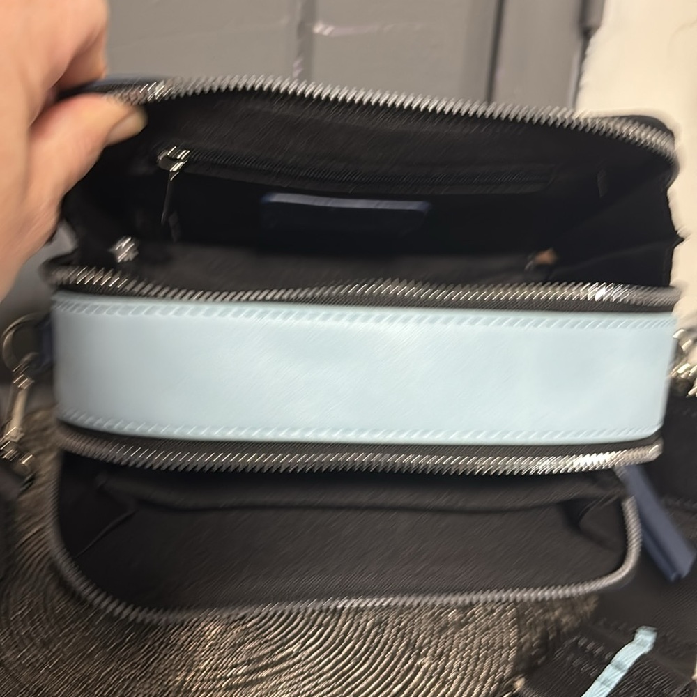 NWOT Like Dreams 2 Tone Blue Crossbody Bag - Picture 7 of 10